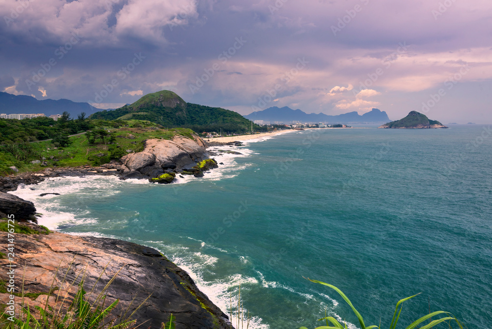 Coast of the sea in Rio de Janeiro