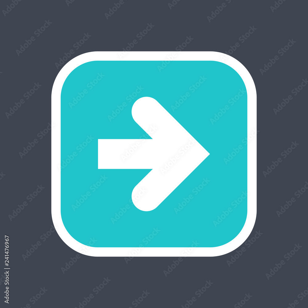 Arrow sign in a square icon. Web button is created in flat style. The design graphic element is saved as a vector illustration in the EPS file format. Arrow sign in a square icon. Web button is created in flat style. The design graphic element is saved as a vector illustration in the EPS file format.