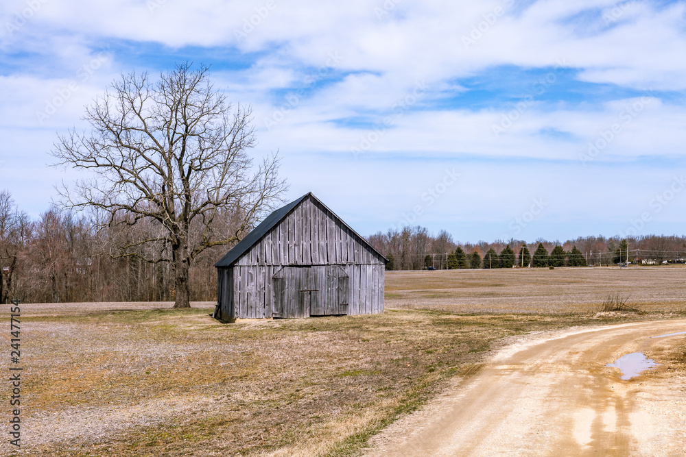 Obraz premium Old Barn in a Meadow