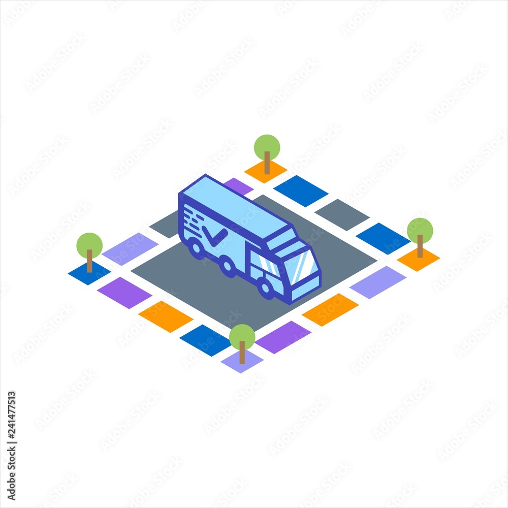Modern Isometric Truck Logistic, Suitable for Delivery Item, Infographics, Illustration, Parking Truck, Transportation Modern Isometric Truck Logistic, Suitable for Delivery Item, Infographics, Illustration, Parking Truck, Transportation
