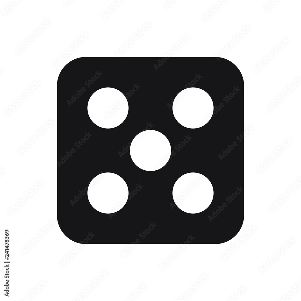 Dices icon. Casino game isolated icon. Vector illustration. Dices icon. Casino game isolated icon. Vector illustration.