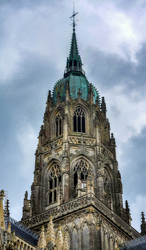 Bayeux Cathedral, also known as Cathedral of Our Lady of Bayeux, Normandy, France