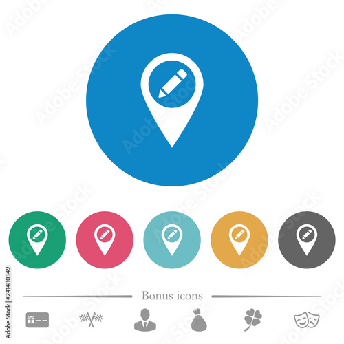 Rename GPS map location flat round icons