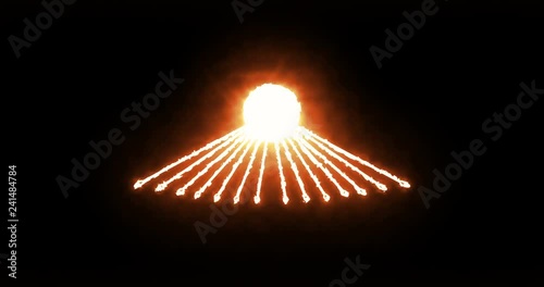 Animated egyptian symbol of Aten, God of sun