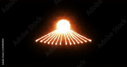 Animated egyptian symbol of Aten, God of sun