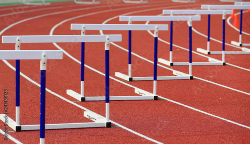 Hurdle rack  in the track and field