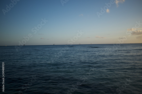 sunset on sea