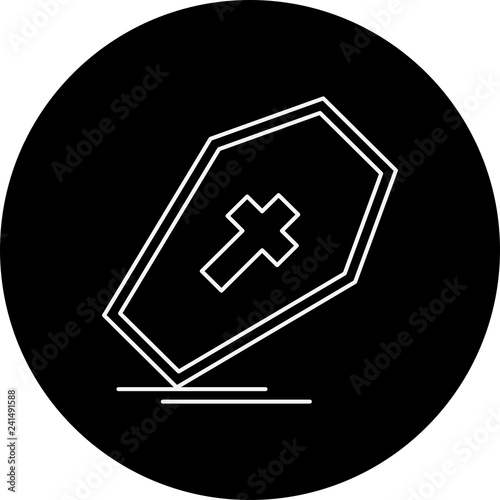 vector coffin icon