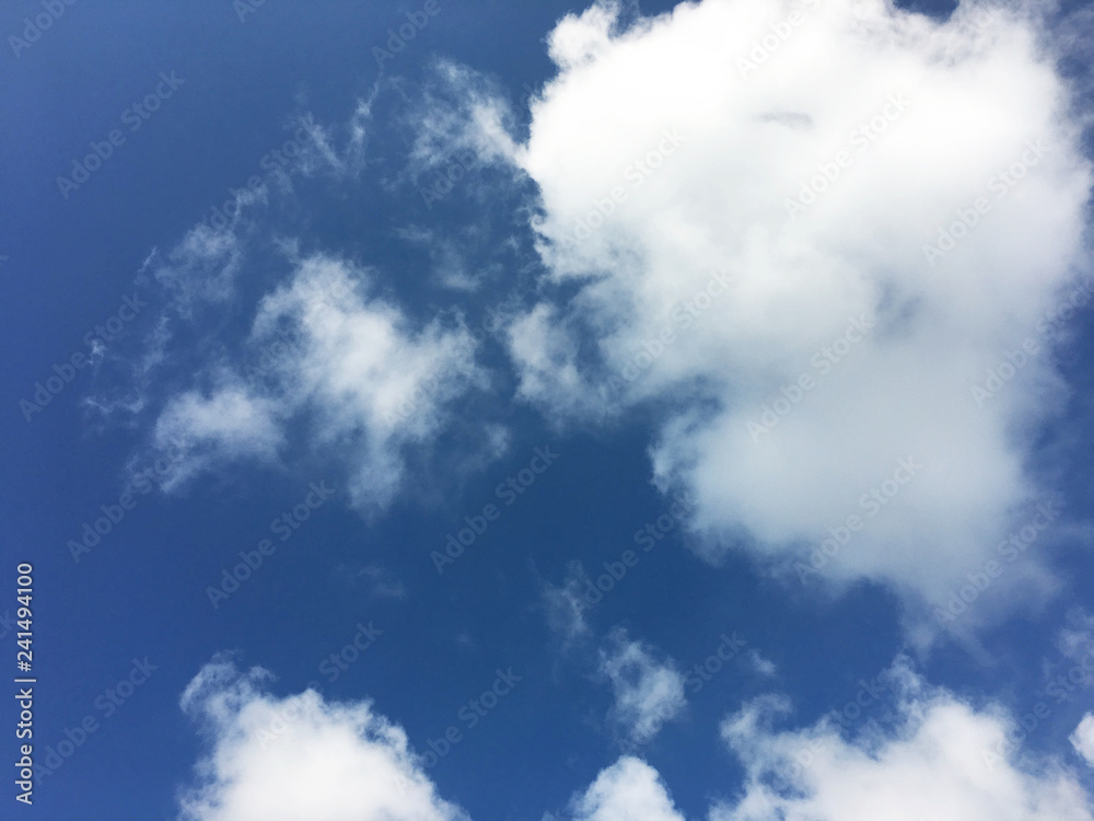 Fototapeta premium White clouds and blue sky background