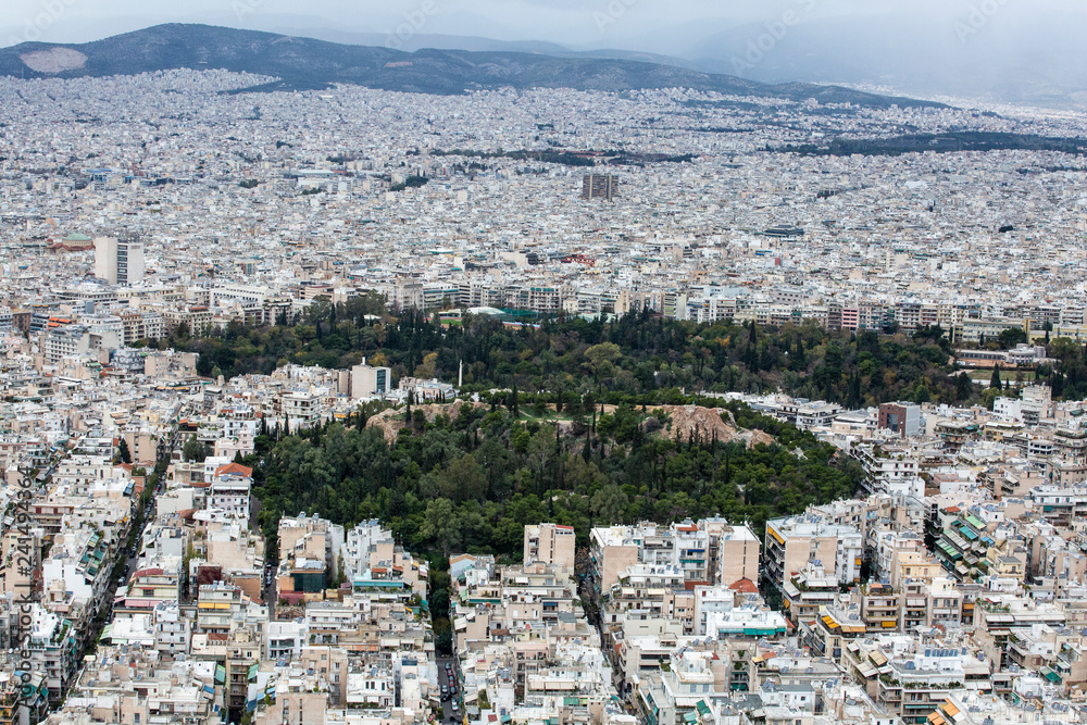 Athens Industrial City Background	