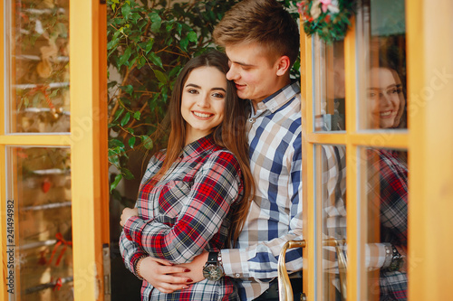 couple in a cafe