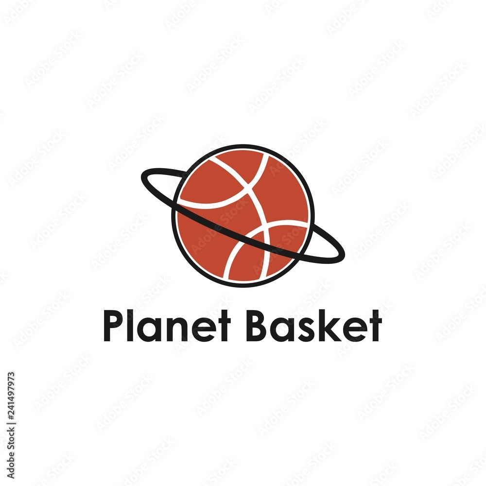 planet basketball logo template