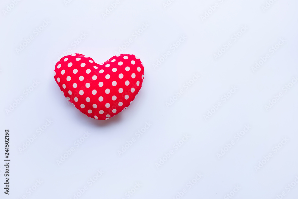 Valentine's heart on white. Copy space Valentine's heart on white. Copy space