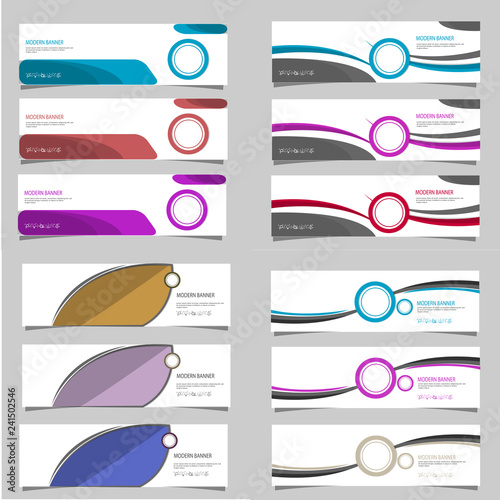 Modern banner template vector design