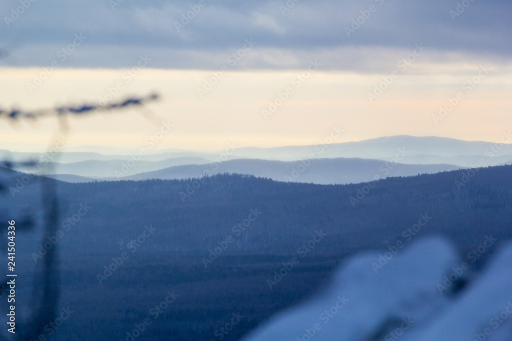 snowy landscape in the mountains