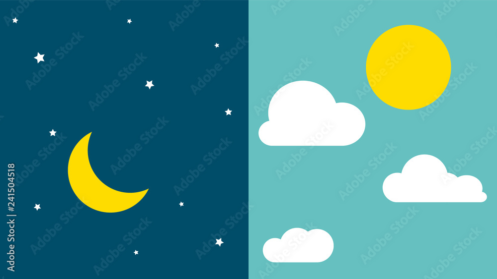 The Sun and the Moon vector eps10 The Sun and the Moon vector eps10