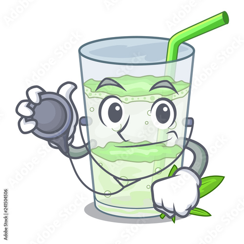 Doctor fresh lassi bhang in glas cartoon