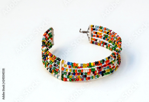 Masais bracelets surrounded by white background