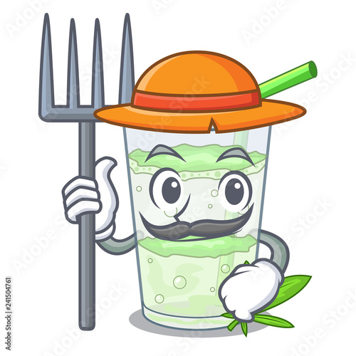 Farmer fresh lassi bhang in glas cartoon