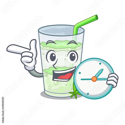 With clock Lassi juice bhang in botlo character
