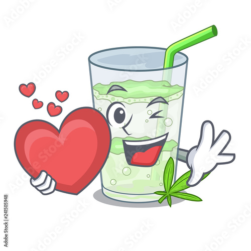 With heart water lassi bhang in character cup