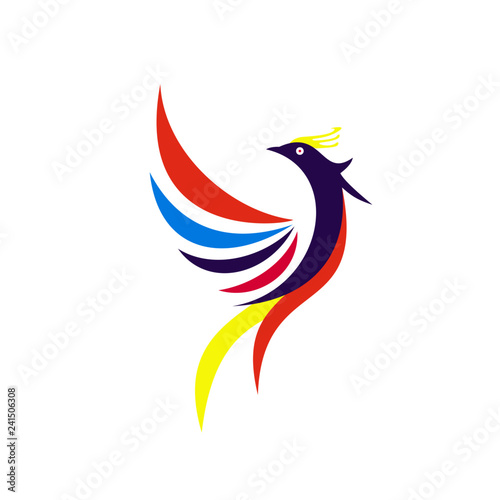 Phoenix Fire Bird Logo Template