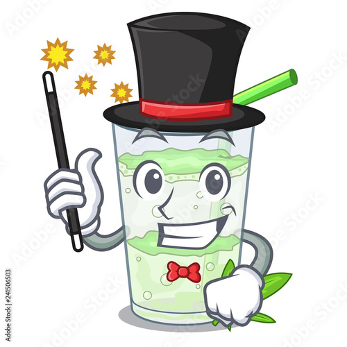 Magician juice lassi bhang isolated on mascot