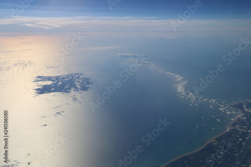 aerial view of sea from above