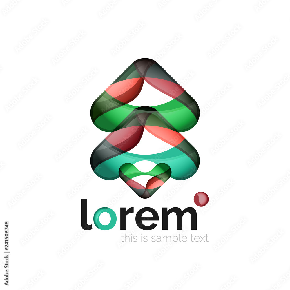 Geometric abstract business icon template, smooth shape Geometric abstract business icon template, smooth shape