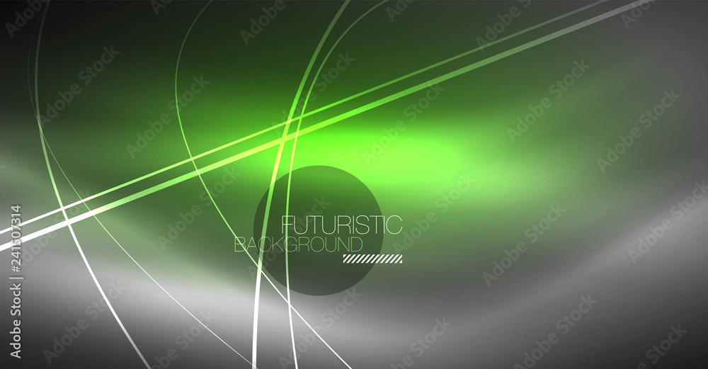 Digital technology abstract background - neon geometric design. Abstract glowing lines. Colorful techno background. Futuristic shape. Digital technology abstract background - neon geometric design. Abstract glowing lines. Colorful techno background. Futuristic shape.