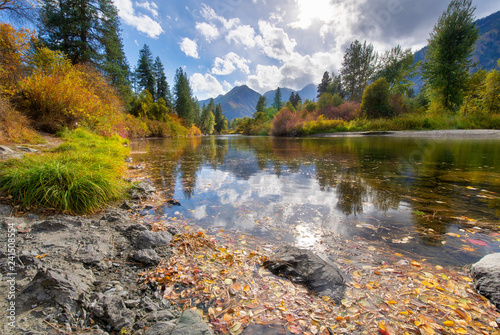 The Fall Scene Around Leavenworth in Washington