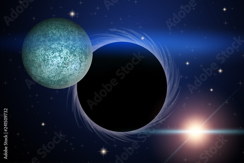 Background of Space with Black Hole