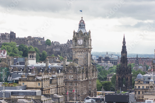 Cityscape of old town Edinburgh in Scotland, UK