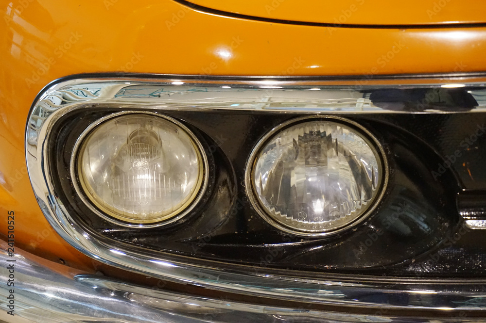 light detail of old car