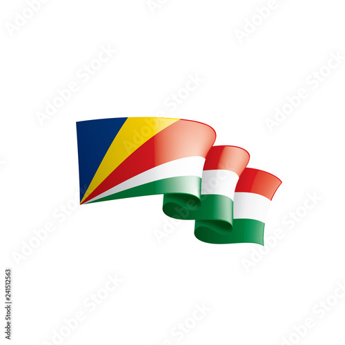 Seychelles flag, vector illustration on a white background Free Download Seychelles flag, vector illustration on a white background - GFXLoad