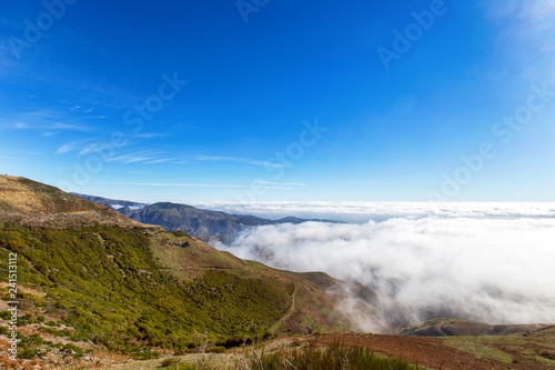 View from largest mountain plateau of Madeira, Portugal (Paul da Serra)