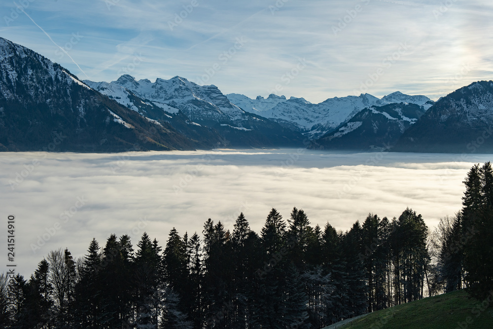 Nebelmeer über Nidwalden, aus Sicht Bürgenstock, Schweiz