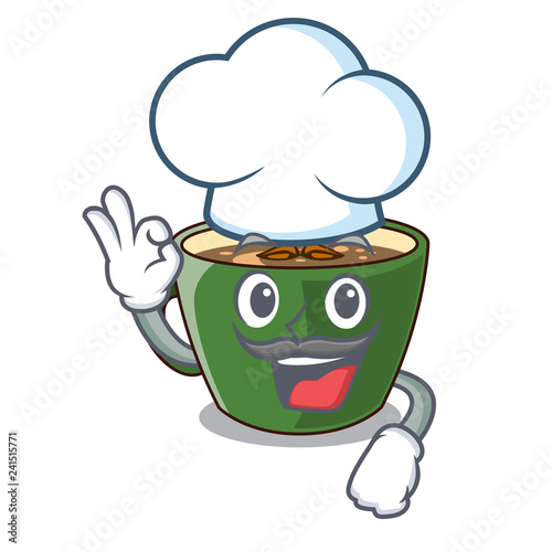 Chef Indian masala tea on character board