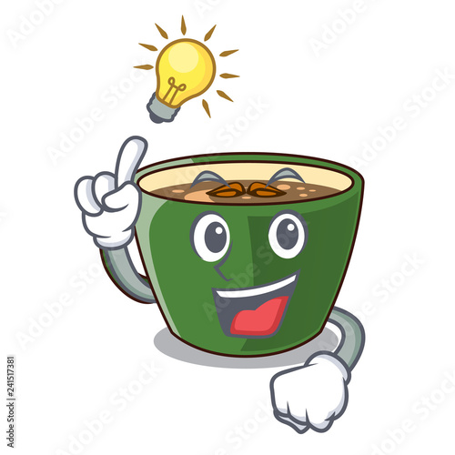 Have an idea indian masala tea isolated on mascot