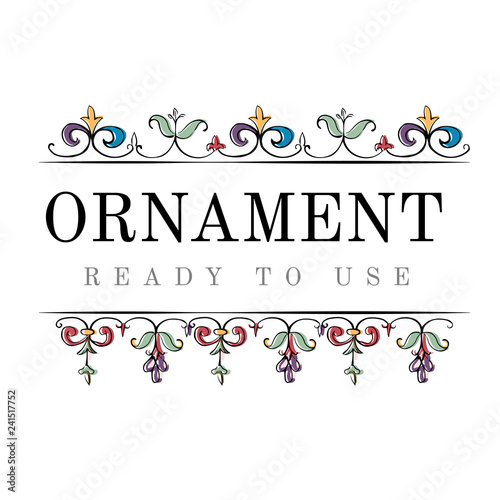 Vintage flourish ornament illustration