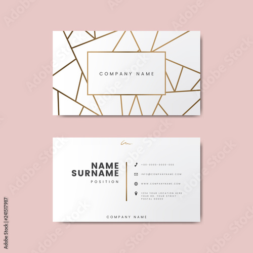 Creative minimal and modern business card design featuring geometric shapes