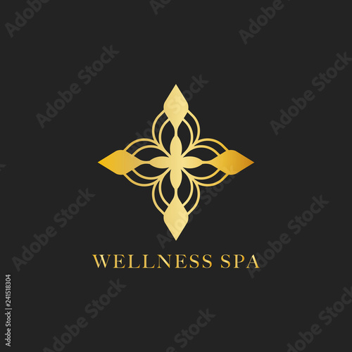 Wellness spa design logo vector