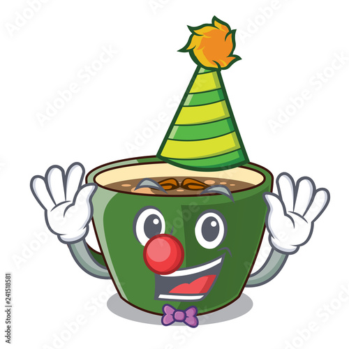 Clown indian masala tea isolated on mascot