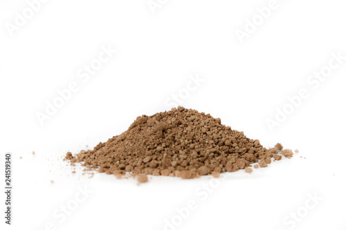 Pile of soil, Dirt pile isolated on white background
