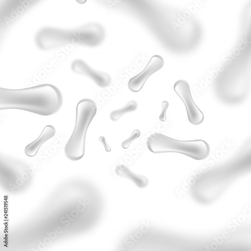 Probiotics Bacteria Vector illustration. Microscopic bacteria closeup.