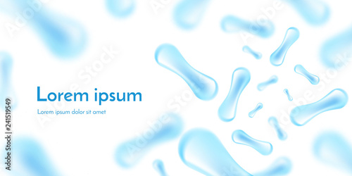Probiotics Bacteria Vector illustration. Microscopic bacteria closeup.