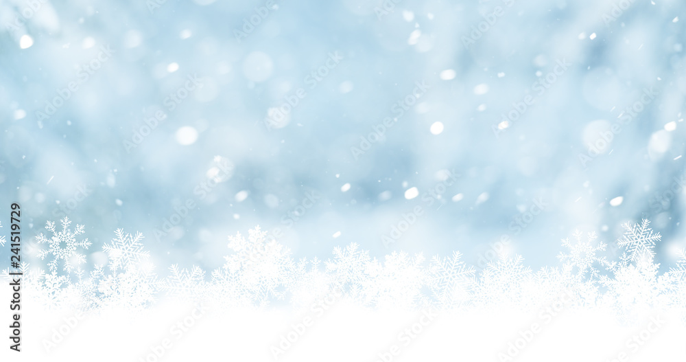 a winter background with  snowflakes