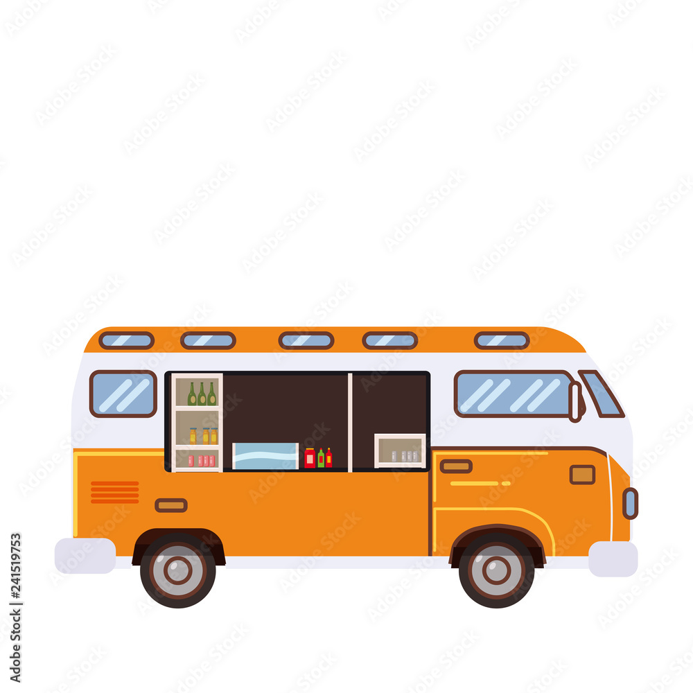 Truck vector template for car branding and advertising isolated on