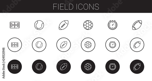 field icons set