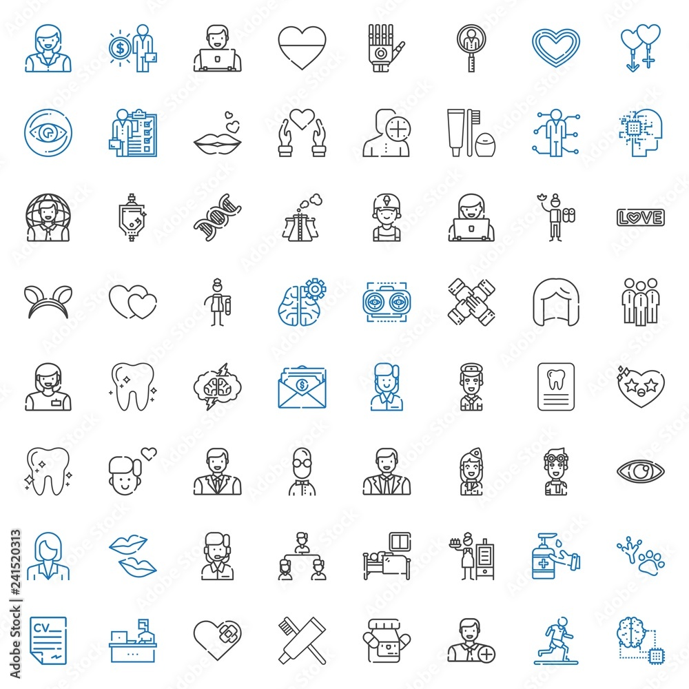 human icons set